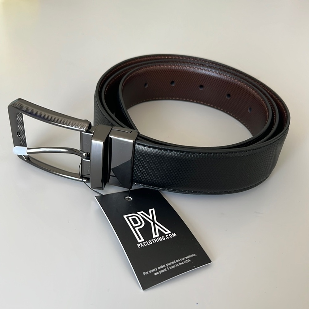 NWT PX Clothing Black/Brown Reversable Belt / Size 40